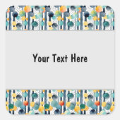 ドットとストライプ 11 スクエアシール (正面)