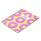 ドットとスプリンクルがかわいいドーナツの描き方パターン ノートブック (左側)