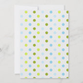 ドットとゾウのベイビーシャワー招待状 招待状 (裏面)