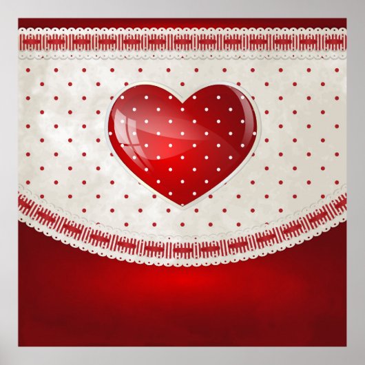 ドットとハート ポスター (正面)