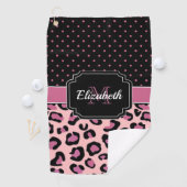 ドットとヒョウ印刷 ゴルフタオル (インサイチュ)