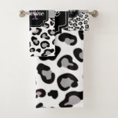 ドットとヒョウ印刷 バスタオルセット (インサイチュ)