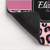 ドットとヒョウ印刷 マウスパッド (コーナー)