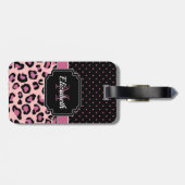 ドットとヒョウ印刷 ラゲッジタグ (裏面横)