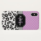 ドットとヒョウ印刷 Case-Mate iPhoneケース (裏面(横))