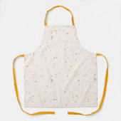 ドットと三角形の紙吹雪パターン エプロン (正面)