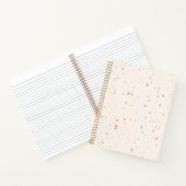 ドットと三角形の紙吹雪パターン ノートブック (内部)