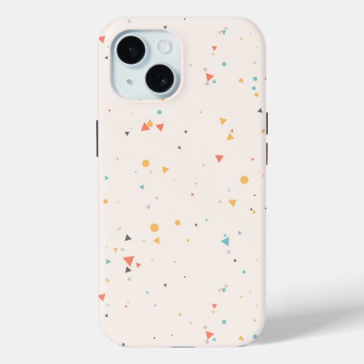 ドットと三角形の紙吹雪パターン Case-Mate iPhoneケース (裏面)