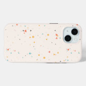 ドットと三角形の紙吹雪パターン Case-Mate iPhoneケース (裏面 (横))