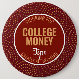 ドットと渦巻き |ヒントを参照 |大学のお金 缶バッジ