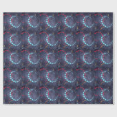 ドットと渦巻き ラッピングペーパー (フラット)