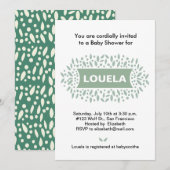 ドットと赤葉ちゃんシャワー 招待状 (正面/裏面)