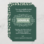 ドットと赤葉ちゃんシャワー 招待状 (正面/裏面)