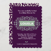 ドットと赤葉ちゃんシャワー 招待状 (正面/裏面)