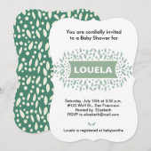 ドットと赤葉ちゃんシャワー 招待状 (正面/裏面)