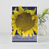 ドットのひまわり ウェディング 招待状 (スタンド正面)