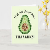 ドットのアボカド カード (黄色い花)