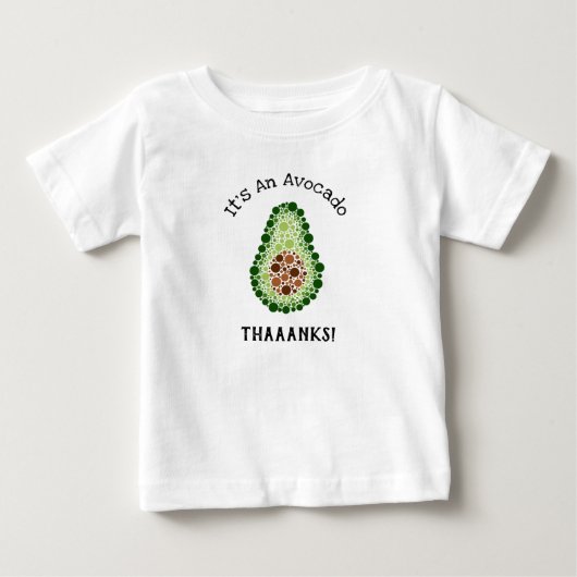 ドットのアボカド ベビーTシャツ (正面)