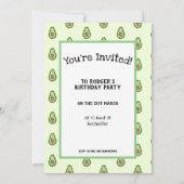 ドットのアボカド 招待状 (裏面)