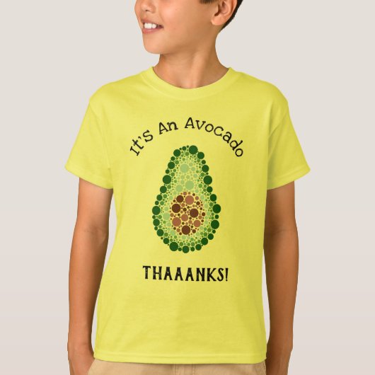 ドットのアボカド Tシャツ (正面)