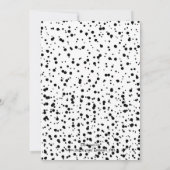 ドットのコンフェッティとフェイクゴールドのデザイン 招待状 (裏面)
