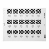 ドットのシームレスなパターン白+あなたの背後。 ラベル (フルシート)