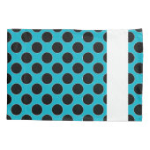 ドットのシームレスなパターン黒/白の輪郭 枕カバー (裏面-左)