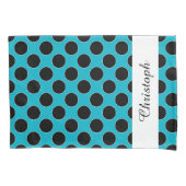 ドットのシームレスなパターン黒/白の輪郭 枕カバー (正面左)