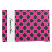 ドットのシームレスなパターン黒/白の輪郭 枕カバー (正面右)