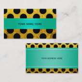 ドットのシームレスなパターン黒+背面 名刺 (正面/裏面)