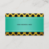 ドットのシームレスなパターン黒+背面 名刺 (裏面)