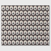 ドットのスニーカーを履いた棒人間女子 ラッピングペーパー (フラット)