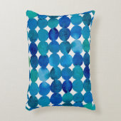 ドットのパターン – 青と緑 アクセントクッション (正面(垂直))