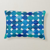 ドットのパターン – 青と緑 アクセントクッション (裏面)