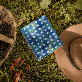 ドットのパターン – 青と緑 プランナー手帳