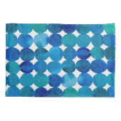 ドットのパターン – 青と緑 枕カバー (裏面)