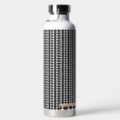 ドットの多い白黒の背景 ウォーターボトル (右面)
