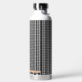 ドットの多い白黒の背景 ウォーターボトル (左面)