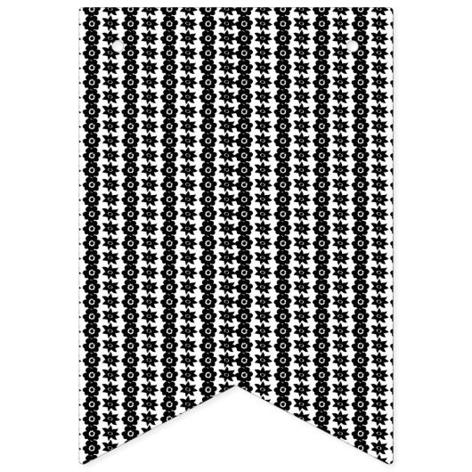 ドットの多い白黒の背景 バンティングフラッグ (第3の旗)