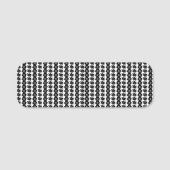 ドットの多い白黒の背景 名札 (正面)