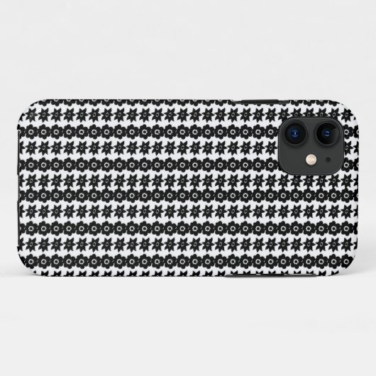 ドットの多い白黒の背景 Case-Mate iPhoneケース (裏面(横))