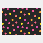 ドットの折り返し紙フラットシートセット3 ラッピングペーパーシート (正面2)