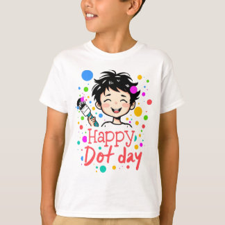 ドットの日おめでとう - 新学期の先生 Tシャツ