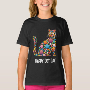 ドットの日 水玉 猫 Tシャツ