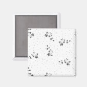 ドットの束の白黒の写真 マグネット (正面/裏面)