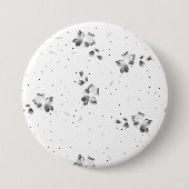 ドットの束の白黒の写真 缶バッジ (正面)