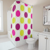 ドットの色 シャワーカーテン (インサイチュ)