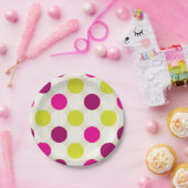 ドットの色 ペーパープレート (パーティー)