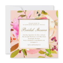 ドットの花水彩 ブライダルシャワー