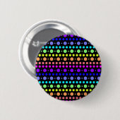 ドットの虹ボタン 缶バッジ (正面&裏面)